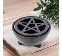 Osiris Trading UK Cast Iron Pentagram Incense Burner Spiritual Altar Decor, Wiccan Ritual Tool, Aromatherapy Essential, Meditation Practice, Energy Cleansing