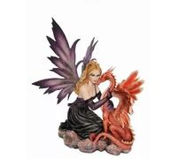 Osiris Trading UK Large Fairy and Dragon Companion Sculpture Statue Mythical Creatures Figure Gift Unique Home Decor