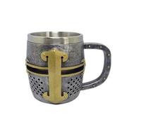Osiris Trading UK Medieval Knight Templar Tankard Mug - Unique Stainless Steel Drinking Mug, 14.5 x 10.5 cm, Perfect for Collectors & Gift Ideas