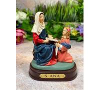 Osiris Trading UK Saint Anne Teaching Mary Resin Statue, Hand-Painted Figurine, Inspirational Religious Decor, Christian Education Symbol