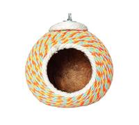 osiuujkw Bird Nest For Cage Small Medium Birds Rounded Premium Rope Reliable Nesting House Bird Nesting House Parrot Hummingbird Nest Budgie Or Snow Woven Rope Hut Home Gift Birdhouse Bluebirds