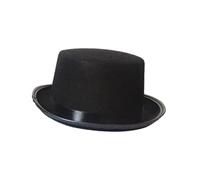 osiuujkw Black Felt Stage Performance Top Hat Magician Stovepipe Party Costume Hats Classic For Adult Dress Up Magician Stovepipe Top Hat Fancy Dress Black Adult Mens Victorian, S for Kid