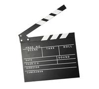 osiuujkw Clapperboard Video Background Film Movie Directors Clapboard Convenient Easy To Item For Commercials Feature Film Professional Movie Directors Clap Board, Black English, 20x20cm