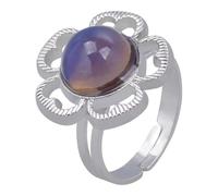 osiuujkw Color Change Ring Emotion Ring Sunflowers Mood Adjustable Open Changes Colors As Per Emotional State Can Share Happiness To Others Can Adjust According To Own Needs