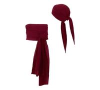 osiuujkw Complete Pirate Costume Set Featuring Pirate Scarf Hat Bandana and Sash Belt Adventurer Themed Events and Parties Costume Accessories Head Scarf Hat