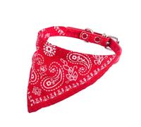 osiuujkw Dog Kerchief Neckerchief Durable Stylish Adjustable Buckles Easy To Clean FauxLeather Bandana Dog Collar Dog Bandanas, red M
