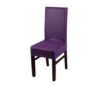 osiuujkw Easy to Assemble Chair Covers for Dining Chairs Waterproof Oil Proof PU PU Dining Chair Cover Chair Protector, Lace Purple