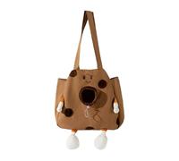 osiuujkw Effortless Traveling With Canvas Pet Carrier Bag Available As Shoulder Tote Fit For Small Dogs And Cats Canvas Pet Shoulder Carrying Bag Cat Carrier, brown, M