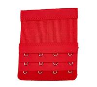 osiuujkw Extension Strap Bra Extenders 3 Rows 4 Hook Lengthened Brassiere Women Elastic Tight Back Replacement for Intimates, red