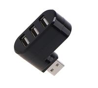 osiuujkw High Speed 3 Ports USB2.0 Hub Home Office Universal Connecting Accessory Computer Splitter Desktop Laptop Connectors, Black