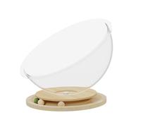 osiuujkw Innovative Cat Bed Space Cat Bed Sleeping Nest With Stimulating Wooden Carousel Toys For Active Playtime For Kittens All Seasons Universal Detachable, Clear, L