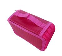 osiuujkw Large Capacity Cute Holes Pencil Boxes,for Art Organizer, Pen Pouch Handy Pencil Case Art School Supplies Cute, Rose red