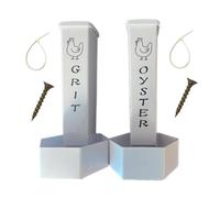 osiuujkw Oysters Shell Feeder With Lid Screw Mount Aids Digestion No More Mess. Chicken Oysters Shell Feeder Grit 2Pack Chicken Grit Combination