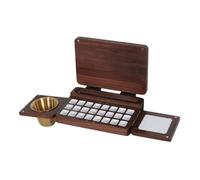osiuujkw Paint Palette Accessories Drawing Craft Portable Paint Box with Wooden Construction 24 Mixing Wells for Travelers Palette Accessories Drawing Craft Handcraft