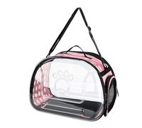 osiuujkw Portable Cat Carrier Stylish EVA Foam Breathable Soft Sided Travel Accessory For Pets So Pet Will Not Feel Hot In Bag For Long Time. Pet Carrier Transparent Collapsible Cat Carriers, Pink