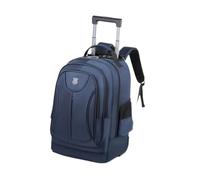 osiuujkw Rolling Backpack with Trolley Combines Fashion and Function Making Travel Companion Can Be Pulled By Trolley and Carried On Back Backpack with Wheels Double Shoulder Bag, Blue, 50x34x22cm