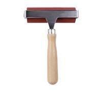 osiuujkw Rubber Roller Brayer for Crafting Durable Rubber Roller Any Art Crafting Experience Vinyl Brayer with Wood Handle Accessories Handcraft Printmaking Ink, Red, 4 inch