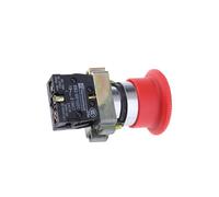 osiuujkw Self-locking Mushroom Emergency Stop XB2-BS542 Push Button N C Normal Close Latching Rotary Stop Button Robust Performance Push Rotary Switch Mushroom Head