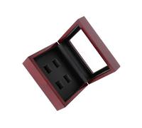 osiuujkw Stunning Ring Collection Box Solid Wooden Construction Beautiful Exterior Weddings And Anniversaries Jewelry Is Not Included. Championship Ring Display Case, Wine Red, 4 Hole