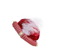 osiuujkw Sultan Hat Arabian Prince Hat Indian Turban Hats for Creative Practical Easy To Wear Arabian Masquerade Costume Feature Head Wraps Prom Costume For Halloween, red