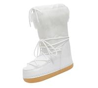 osiuujkw Thick Soled Boots Flat Heel Warm Lined Winter Hiking Boot Nonslip Outdoor Camping REMOVABLE WARM LINEDThe Ankle Boots Have Lining Can Feet In Cold Winter, White, Style B 35-36