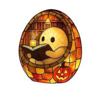 osiuujkw Unique Ambiance Ghosts Lamp Christmas Day Restaurant Durable Construction Halloween Ornaments Indoor USB Plug Ghosts Reading Book Lamp Lights Soft Lighting, A, USB