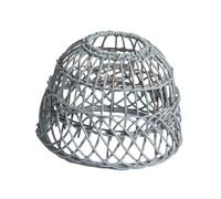 osiuujkw Vintage Handwoven Chandelier Lamp Shade For Home Classic Charm Elegant Woven Lampshade Complements Any Decor Hanging Swag Ceiling Lamp Twine Rattan Lampshades, Blue, 21x15cm