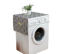 osiuujkw Washing Machine With Double Dust Cover - Machine Washable For Easy Cleaning Machine Cover Polyester Refrigerator, blue and white porce,1, 55 * 130cm