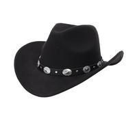 osiuujkw Western Cowboy Hat Durable Comfortable Hat Best Choice For Festivals And Themed Celebrations Western Cowboy Adults Women Men Cowgirl Lightweight Themed Party Carnival Holiday Gift, Black