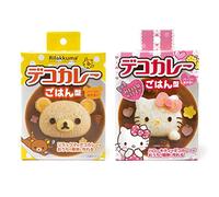 OSK Mold Set for Rice Decoration for Kids, Rilakkuma and Hello Kitty Rice Decoration Set, BPA Free (Rice Mold Set)