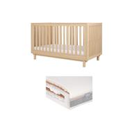Oska Cotbed & Luxury Hybrid Twin Cotbed Mattress Bundle - Oak Natural Oak