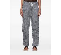 Osklen stripe-pleated trousers - Blue M-G