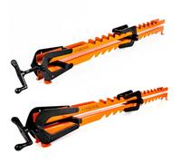 O'SKOOL Pressure Panel Clamps (2-Pack) - 4-Way Pressure Steel Clamps for Cutting Boards, Tabletops, and Cabinet Making - Ideal for Flush Joints & Precision Woodworking Projects