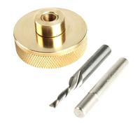 O'SKOOL Solid Brass Router Inlay Kit with 1/8" Carbide Spiral Router Bit with 1/4" Shank