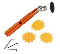 O'SKOOL Woodturning Bowl Sander Kit, with Rotating Head for Inside Curves, 2" (50mm) Sanding Pad, Aluminum Handle, 30pcs Sanding Discs #80/#150/#220