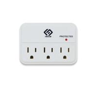 OSKOS 3 Outlet Triple Extender, Wall Surge Protector, 1000 Joules, 3 Prong Grounded Wall Faucet Multi Outlet Adapter Plug for Travel, Home