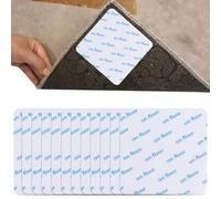 OSLEN Rug Grippers Pad Non Slip Rug Grips 12 PCS Square Grippers for Rug Reusable 10 * 10cm Rug Pads Grippers Anti Curling Carpet Grippers for all Types and Sizes of Rugs to Keep Your Rug in Place
