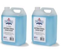 Osler & Walsh 5 Litre Antibacterial Blue Hand Soap, Lightly Fragranced Hand Wash for Home, School and the Workplace. Hydrates & Softens Skin, Non-Sticky Liquid Hand Soap Protects Skin From Dryness