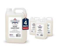 Osler & Walsh 5 Litre Pearl Hand Soap Pack of 4 (20L Total) | Lightly Fragranced Bulk Liquid Hand Wash | Hydrating & Antibacterial | Refill for Home, Office, School & Workplace Washrooms