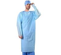 Osler & Walsh | CPE Thumb Loop Large Size Long Sleeve Disposable Polyethylene Isolation Gowns - 23 Micron / 40gsm, Pack of 10 | Durable | Waterproof Design |