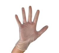 Osler & Walsh Flexible Clear Vinyl Gloves (Large, 100 Count) | Latex Free & Powder Free, Multi-Purpose Pull-On Disposable Gloves for Either hand | Ideal for Care & Medical Staff, and for Food prep