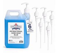 Osler & Walsh Pump Dispenser for 5 Litre Bottles - Pack of 6 | 4ml Dose Hand Soap Dispenser | 38mm Screw Neck, 212mm Tube | Sanitiser & Liquid Soap Jerry Can Pump