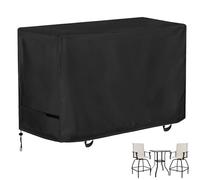 Oslimea Bar Height Patio Set Cover, Outdoor Bistro Set Cover for High Top Bar Table and Chairs/Outdoor High Stool Bistro Set 3 Pieces, Waterproof and Windproof, 70" L x 32" W x 47" H