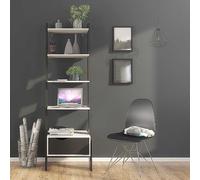 Oslo 1 Drawer Leaning Bookcase White/blk