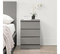 Birlea Oslo 3 Drawer Bedside Grey Birlea Grey