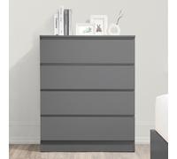 Oslo - 4 Drawer Chest of Drawers - Grey - Wooden - Happy Beds