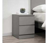 Oslo Bedside Cabinet - 2 Drawer - Grey