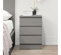 Oslo Bedside Cabinet - 3 Drawer - Grey