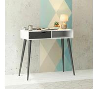 Oslo Console Table - 1 Drawer - White and Black