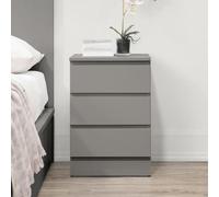 Oslo Grey 3 Drawer Bedside Cabinet